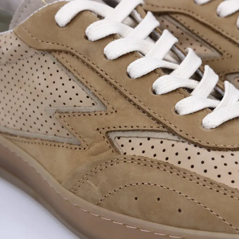 MOACONCEPT Sneaker Club Caramello Pelle Traforata Uomo