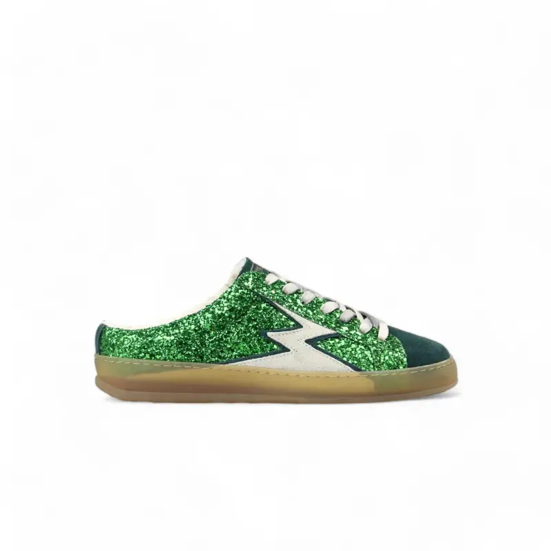 MOACONCEPT Sneaker Club Mule Glitter Verde
