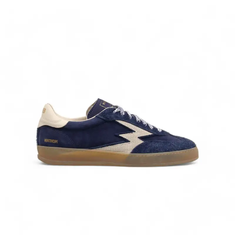 MOACONCEPT Sneaker Club suede blu