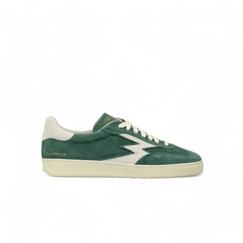 MOACONCEPT Sneaker Club Suede Verde Logo Off-White Uomo