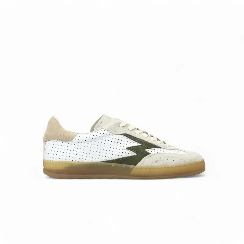 MOACONCEPT SNEAKER CLUB TRAFORATA LOGO VERDE MILITARE