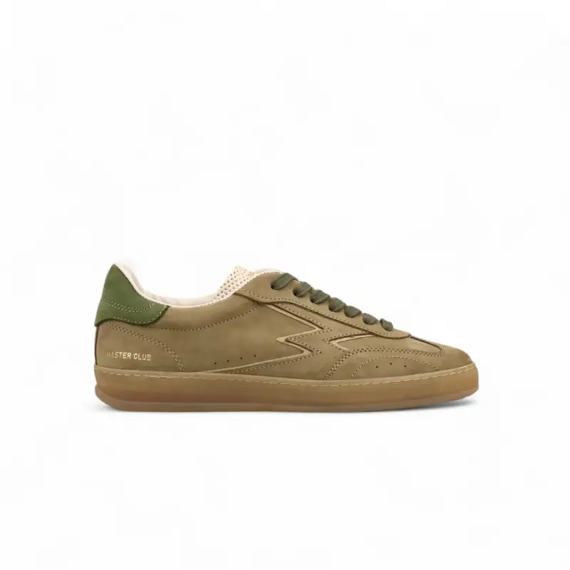 MOACONCEPT Sneaker Club Verde Militare Nabuk
