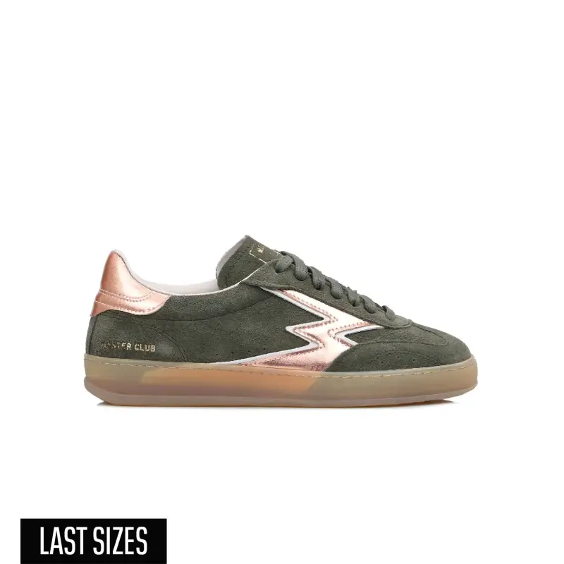 MOACONCEPT Sneaker Club verde miltare dettagli laminati