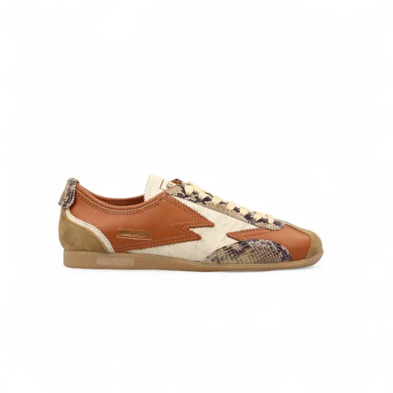 MOACONCEPT Sneaker Ikigai Cuoio Dettaglio Stampa Pitone