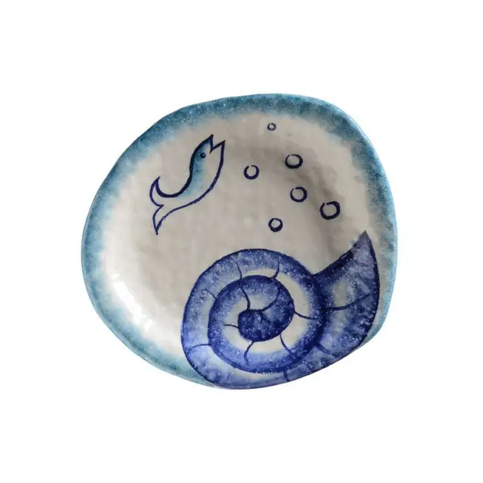 Mediterraneo Piatto Frutta In Ceramica Fatta E Dipinta A Mano In Italia