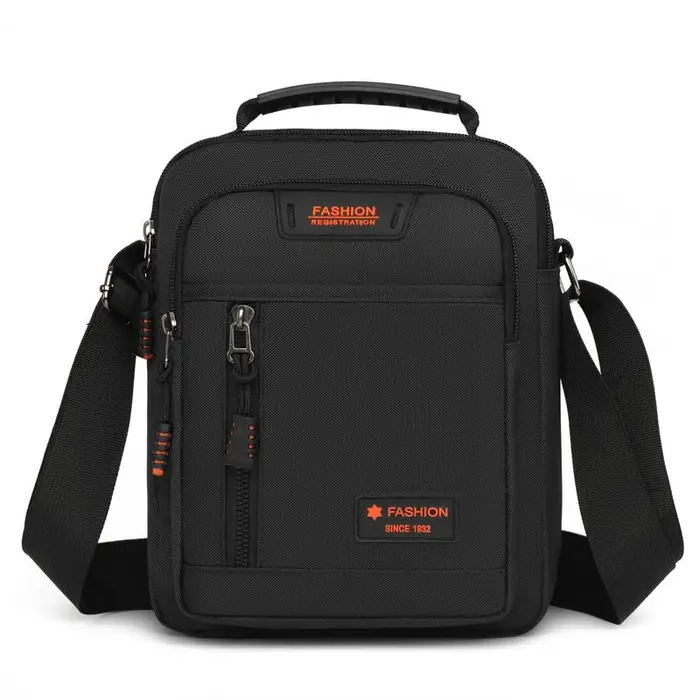 Borse a tracolla Oxford da uomo, borse a tracolla da uomo, borse a tracolla da uomo, borse da viaggio, casual, grandi, borsa per telefono nero