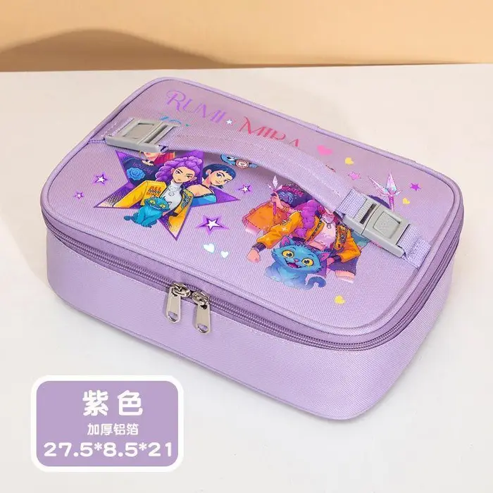 Molia Borsa Termica KPOP Witch Hunt Team Borsa Porta Pranzo per Bambini, Simpatica Borsa Termica Portatile in Alluminio as the picture4