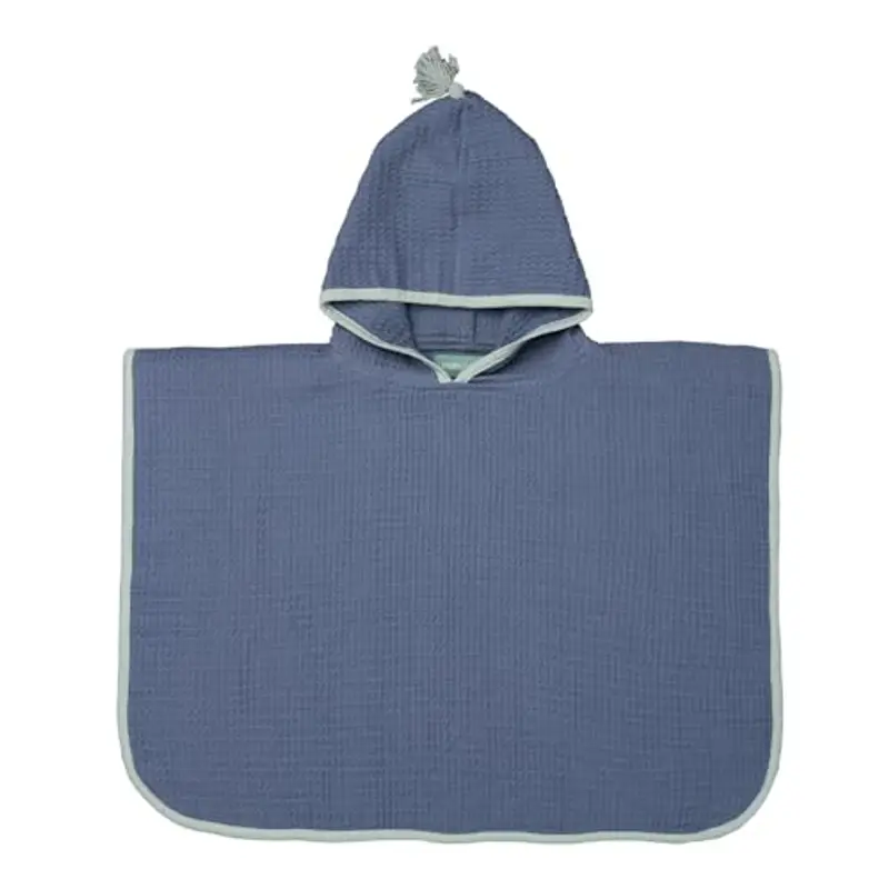 molis & co molis&co. Poncho da bagno per bambini 1-2 anni. Blue Ocean. Telo mare con cappuccio. Accappatoio per bambini leggero e compatto.