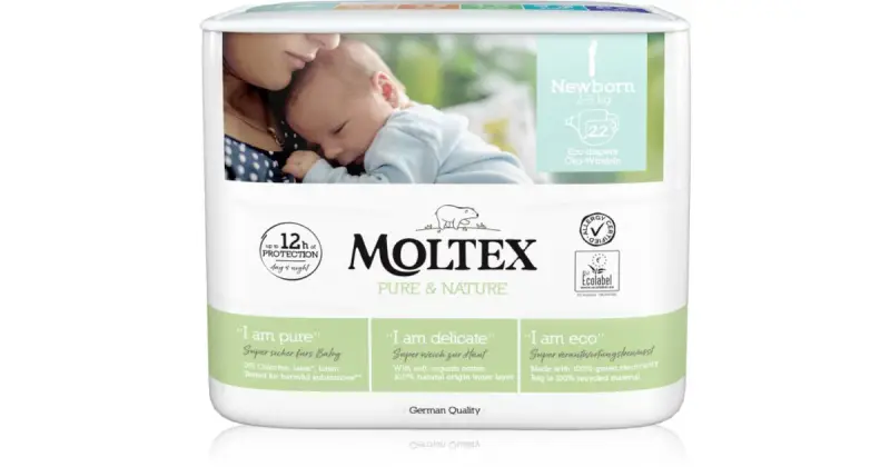 Moltex Pure & Nature Newborn pannolini ECO usa e getta 2 - 5 kg 22 pezzi