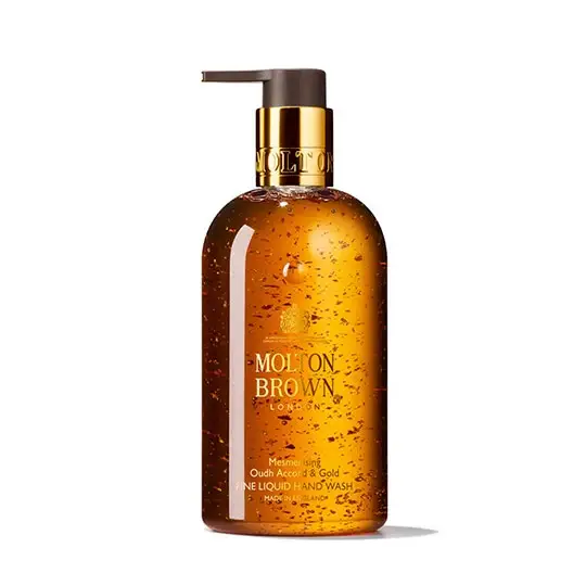 Molton brown Oudh Accord & Gold detergente liquido mani
