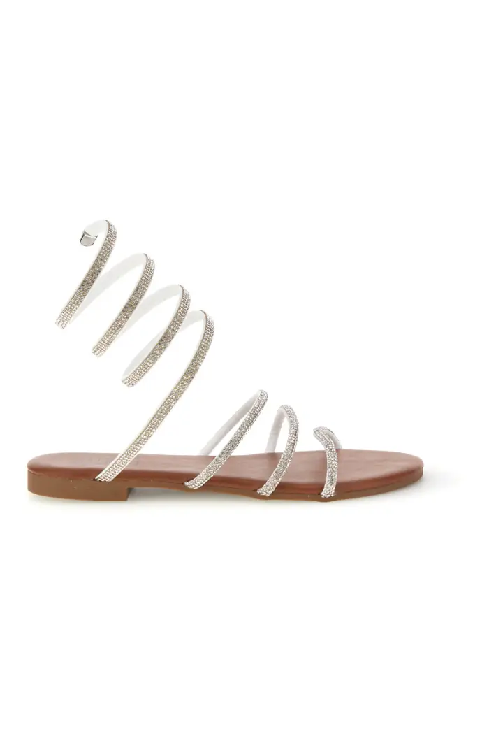 Sandali bianchi con strass Mon dieu PRE9300 [BIANCO]