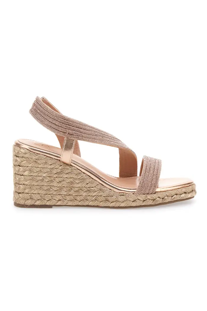 MON DIEU Sandali Oro con Zeppa con Glitter 602 [ROSA ORO]