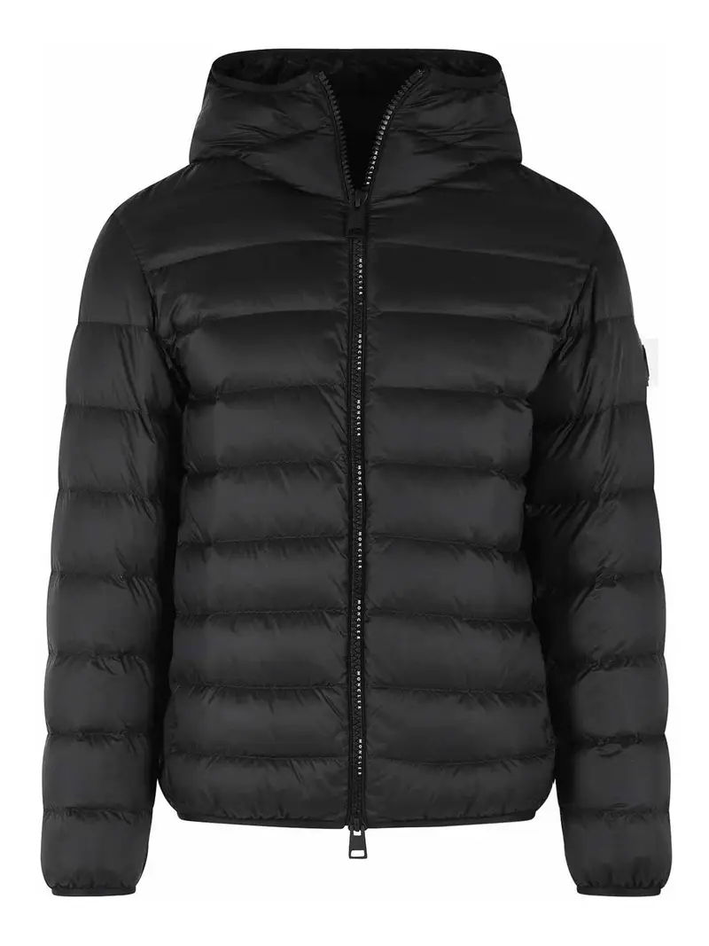Moncler Piumino Corto Con Cappuccio Nero