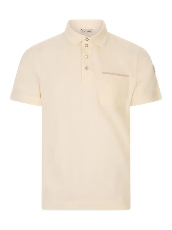 Moncler SS Polo Bianco