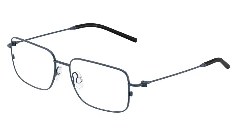 Moncler Unisex ME1004 1008 Montature da vista Acciaio Blu Trasparente Geometrica Normale