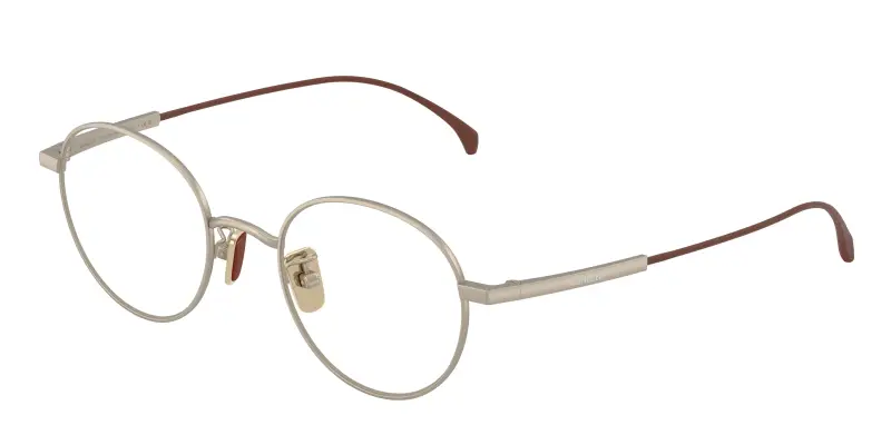 Moncler Unisex ME1013TD 1003 Montature da vista Titanio Bronzo Trasparente Rotonda Normale