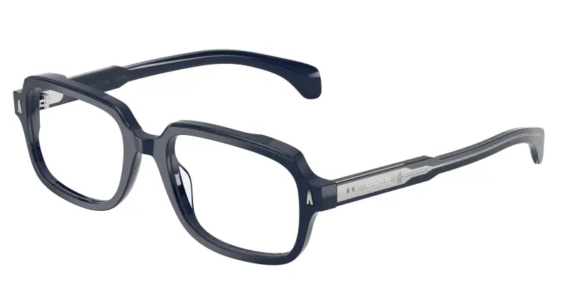 Moncler Unisex ME2008 3018 Montature da vista Acetato Blu Trasparente Pillow Normale