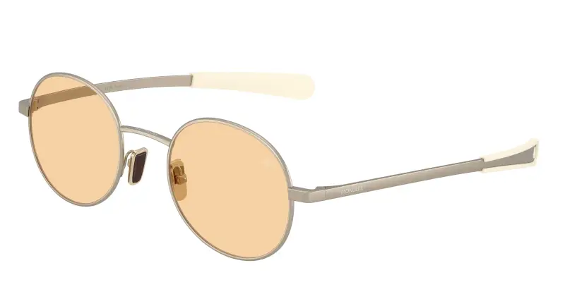 Moncler Unisex ME4016 CENTRO 1003M2 Occhiali da sole Metallo Bronzo Arancione Rotonda Fotocromatiche