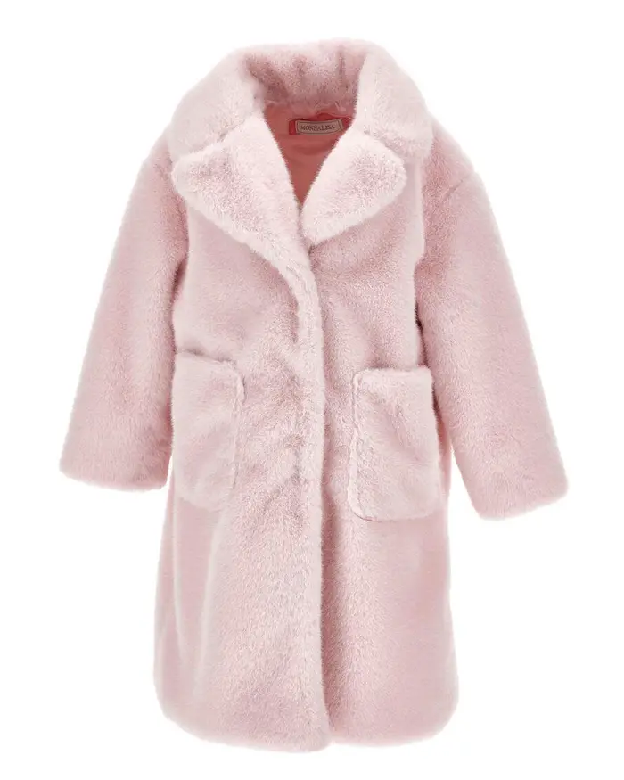 Monnalisa Pelliccia rosa con maxi tasche