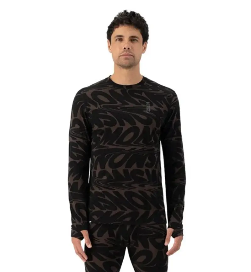 Mons Royale Cascade Merino Flex 200 LS - maglietta tecnica - uomo Black