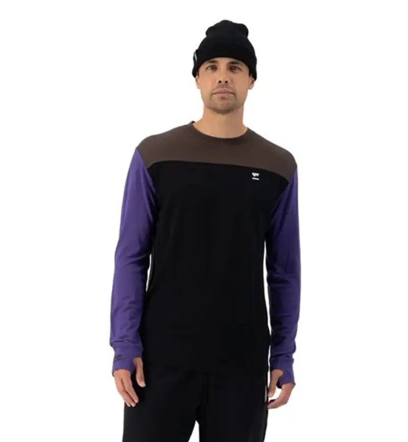 Mons Royale Yotei - maglietta tecnica manica lunga - uomo Black
