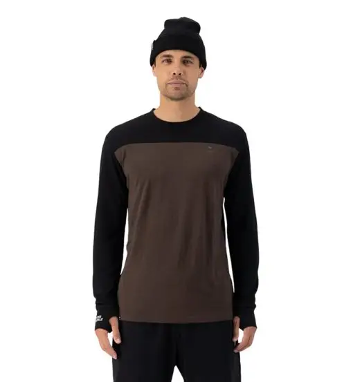 Mons Royale Yotei - maglietta tecnica manica lunga - uomo Brown