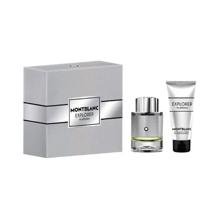 Mont Blanc Explorer Platinum Set regalo EDP 60 ml gel spray 100 ml