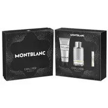 Mont Blanc Set regalo Explorer Platinum Eau de Parfum 100 ml, gel doccia 100 ml e miniatura Eau de Toilette 7,5 ml