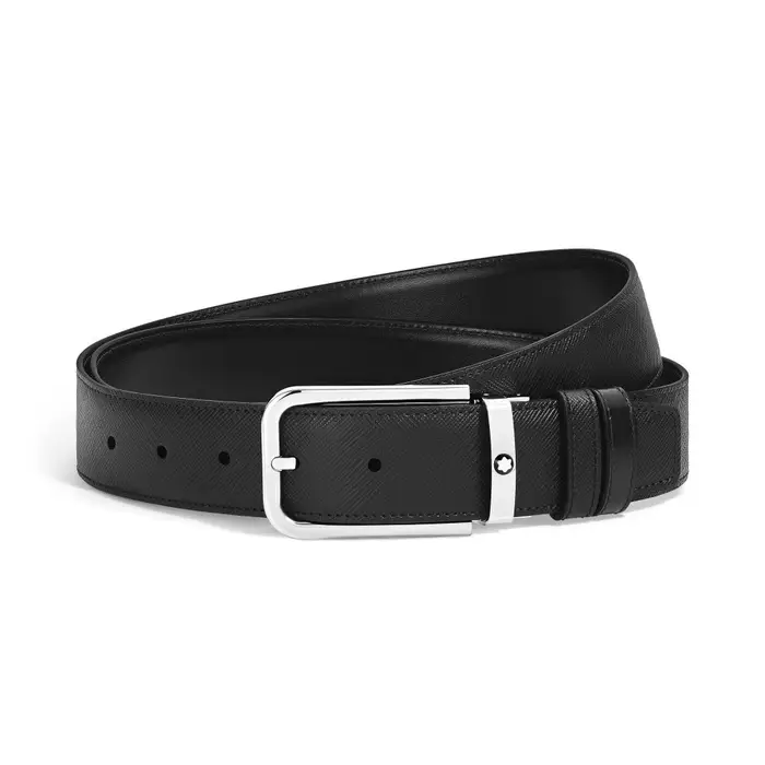 Cintura Reversibile 35 Mm In Pelle Sartorial Con Fibbia Rettangolare - Montblanc