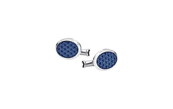 MONTBLANC Gemelli Ovali Meisterstück Con Inserti In Lacca Con Motivo Geometrico