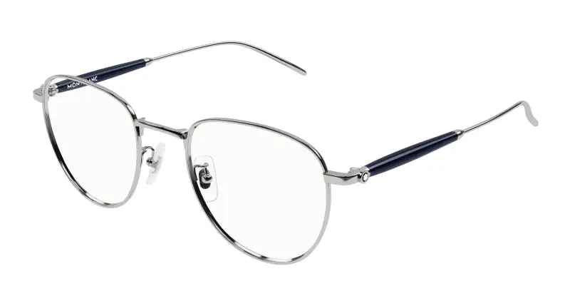 Montblanc Uomo MB0410O 004 Montature da vista Metallo Rutenio Trasparente Farfalla