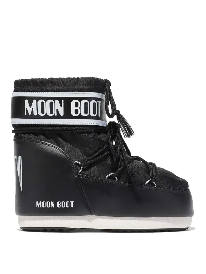 Moon Boot Icona Bassa In Nylon Nero