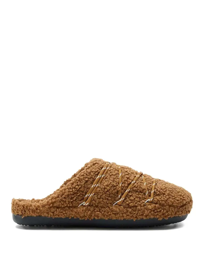 Moon Boot Mulo Teddy Cognac Marrone