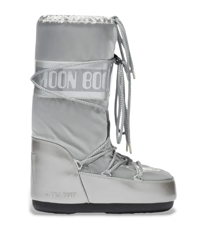 Moon Boot per donna 80D1401680 Stivali con icona argento (39/41), Basso, Nessuno, Casual, Neve