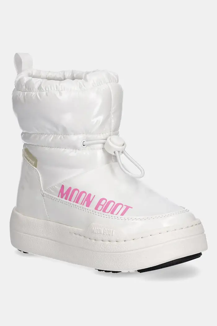 moon boot scarpe invernali bambini MB JR PARK TUBE MID GLITTER WP Bianco