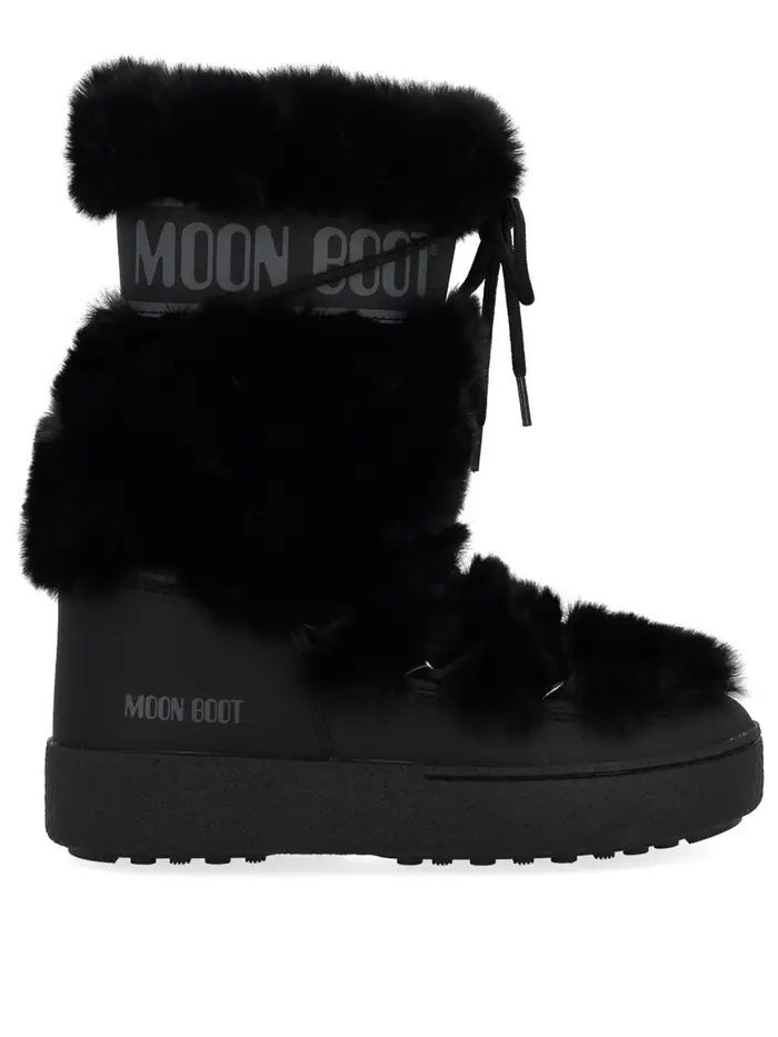 Moon Boot Stivale Ltrack Alto in Eco-Pelliccia Nero
