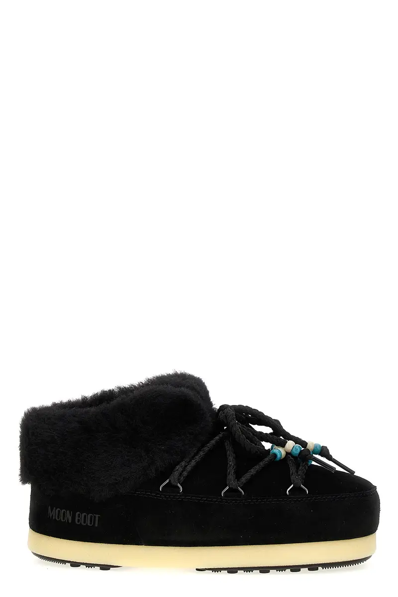MOON BOOT Stivaletto Mule Suede Beads Nero