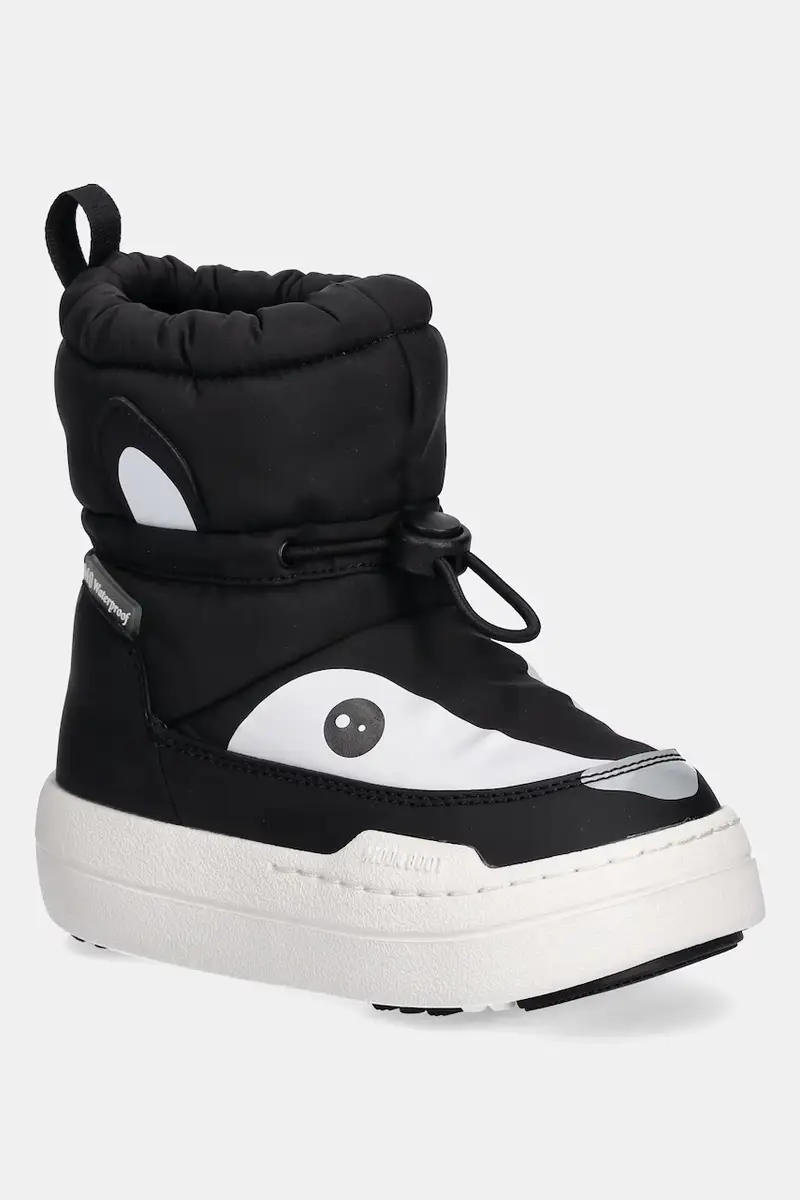 moon boot stivali da neve bambini MB JR PARK TUBE MID ANIMAL WP Nero