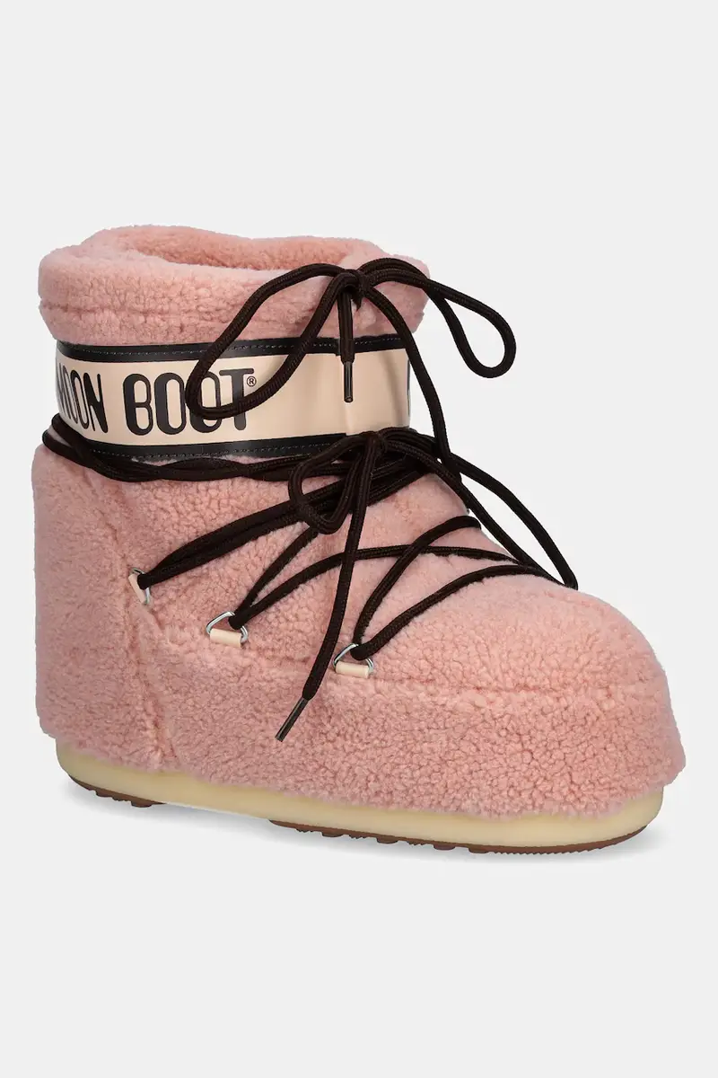 moon boot stivali da neve MB ICON LOW FLEECE colore rosa 80D1409700 J001
