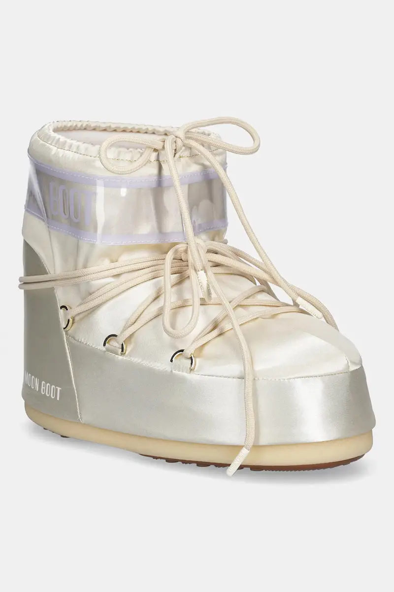 moon boot stivali da neve MB ICON LOW PEARLY colore beige 80D1409660 L020 Argento