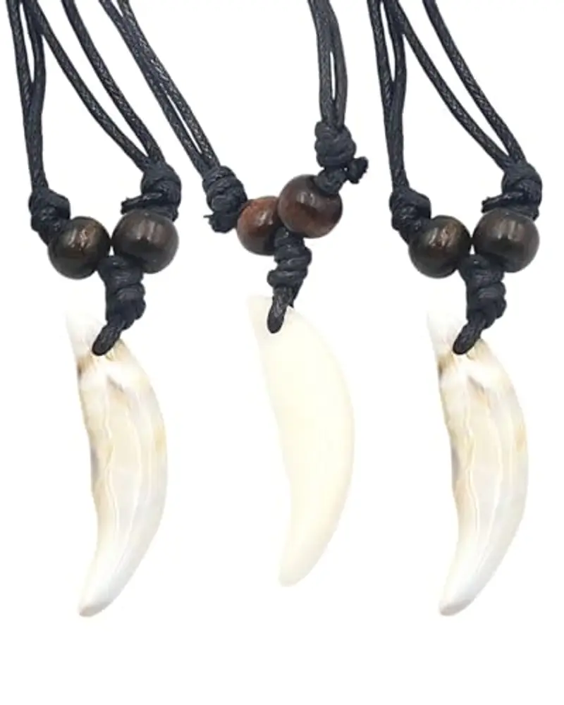 MOPZIJA 3PCS Collana Denti di Squalo, collana surfista, dente di squalo, collana estiva uomo, collana lunga uomo, Collana Uomo e Donna