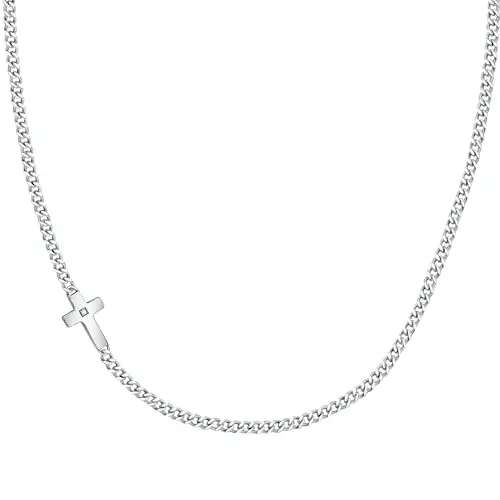 Morellato Cross Collana Uomo in Acciaio, Zirconi