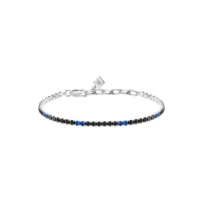Bracciale Uomo Tennis In Argento Con Zirconi Blu - Morellato