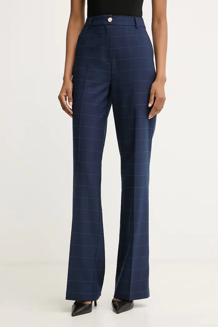 pantaloni da donna con viscosa Blu navy