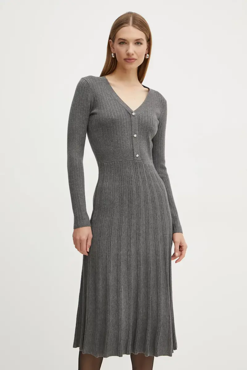 Morgan vestito con aggiunta di lana RMFRED colore grigio RMFRED