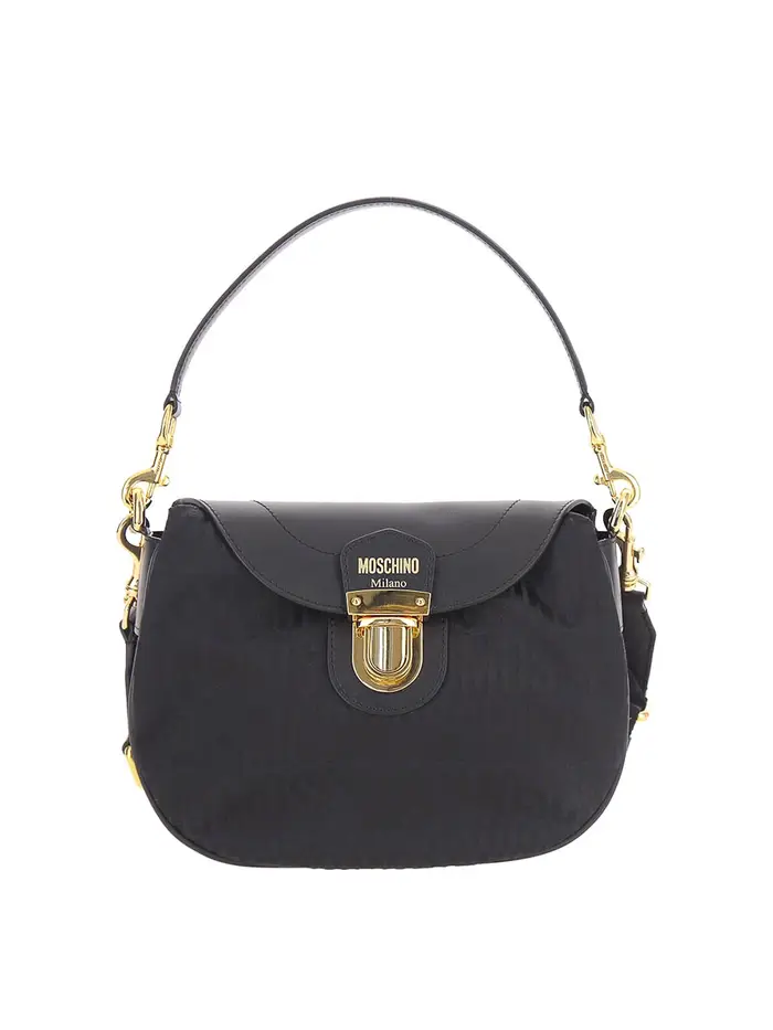 Moschino Borsa a tracolla con logo Nero