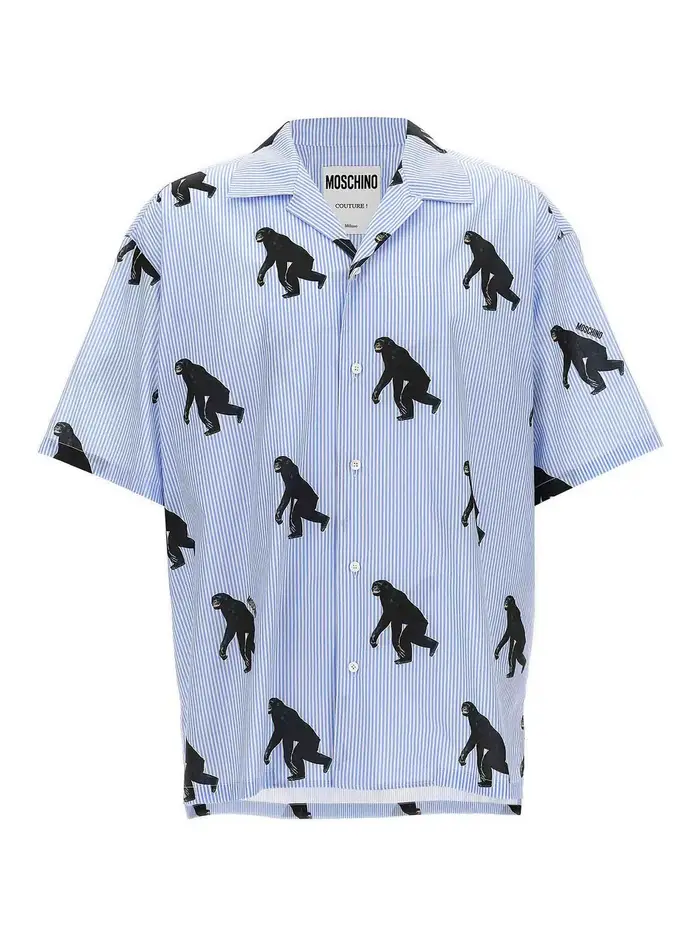 Moschino Camicia di stampa Azzurro