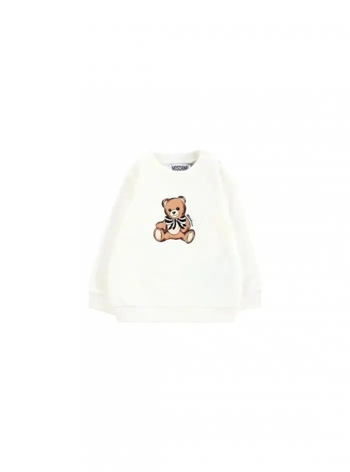 Moschino Felpa Bambina MFF02K WHITE