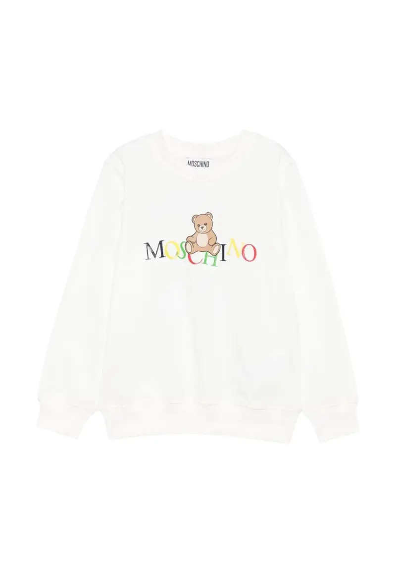 Moschino Felpa Bambino unisex HNF08V_BIANCO WHITE