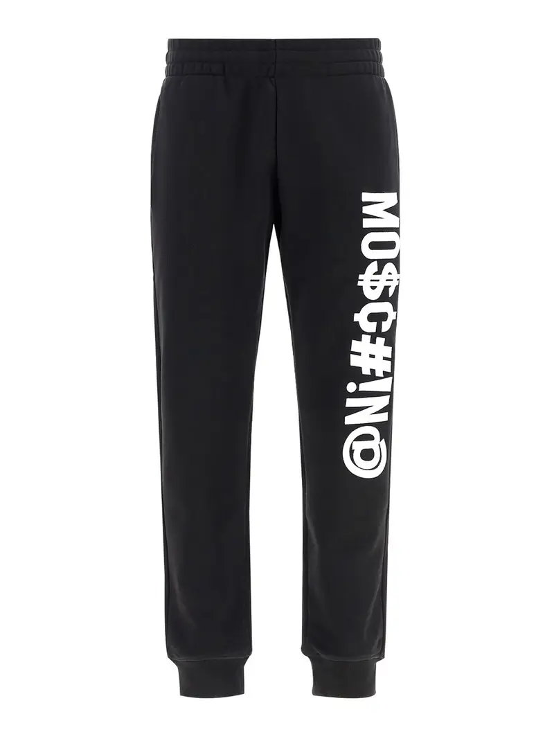 MOSCHINO Joggers con logo ricamato Nero